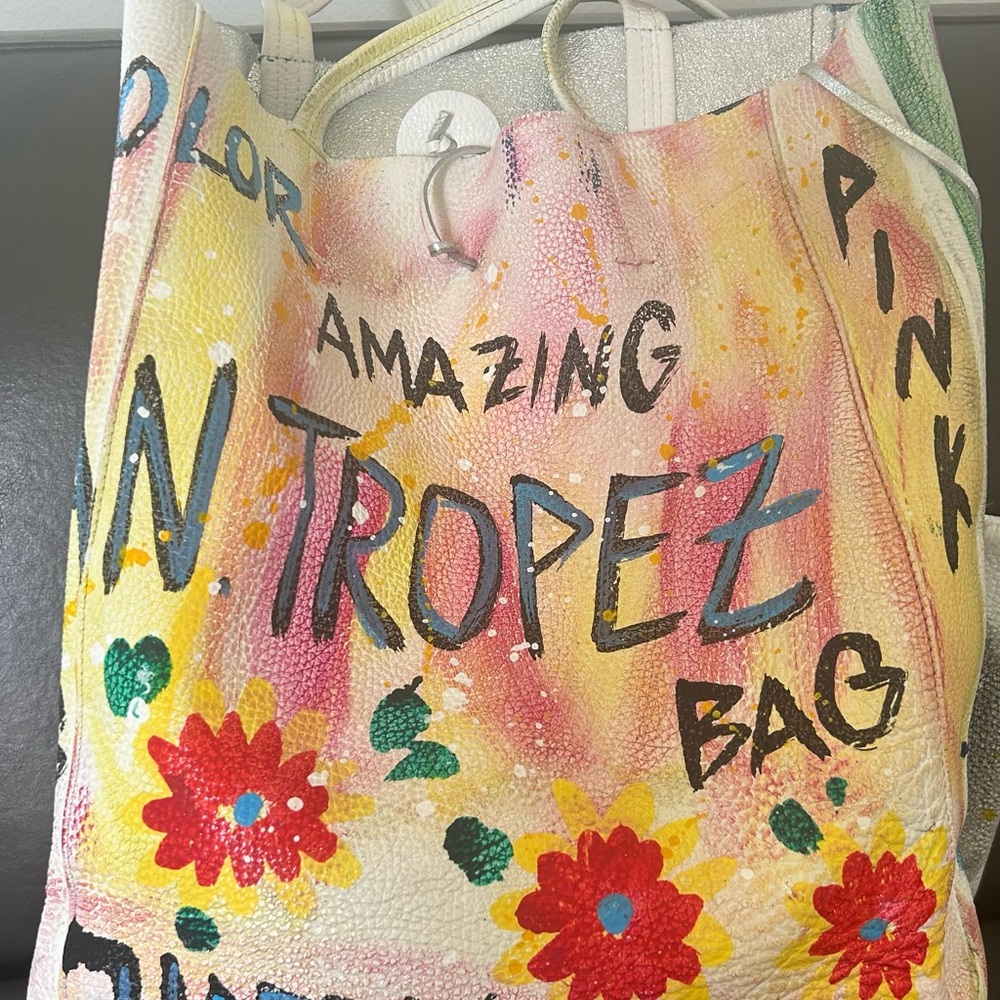 Artisan St. Tropez Colorful Tote Bag one of a kind!